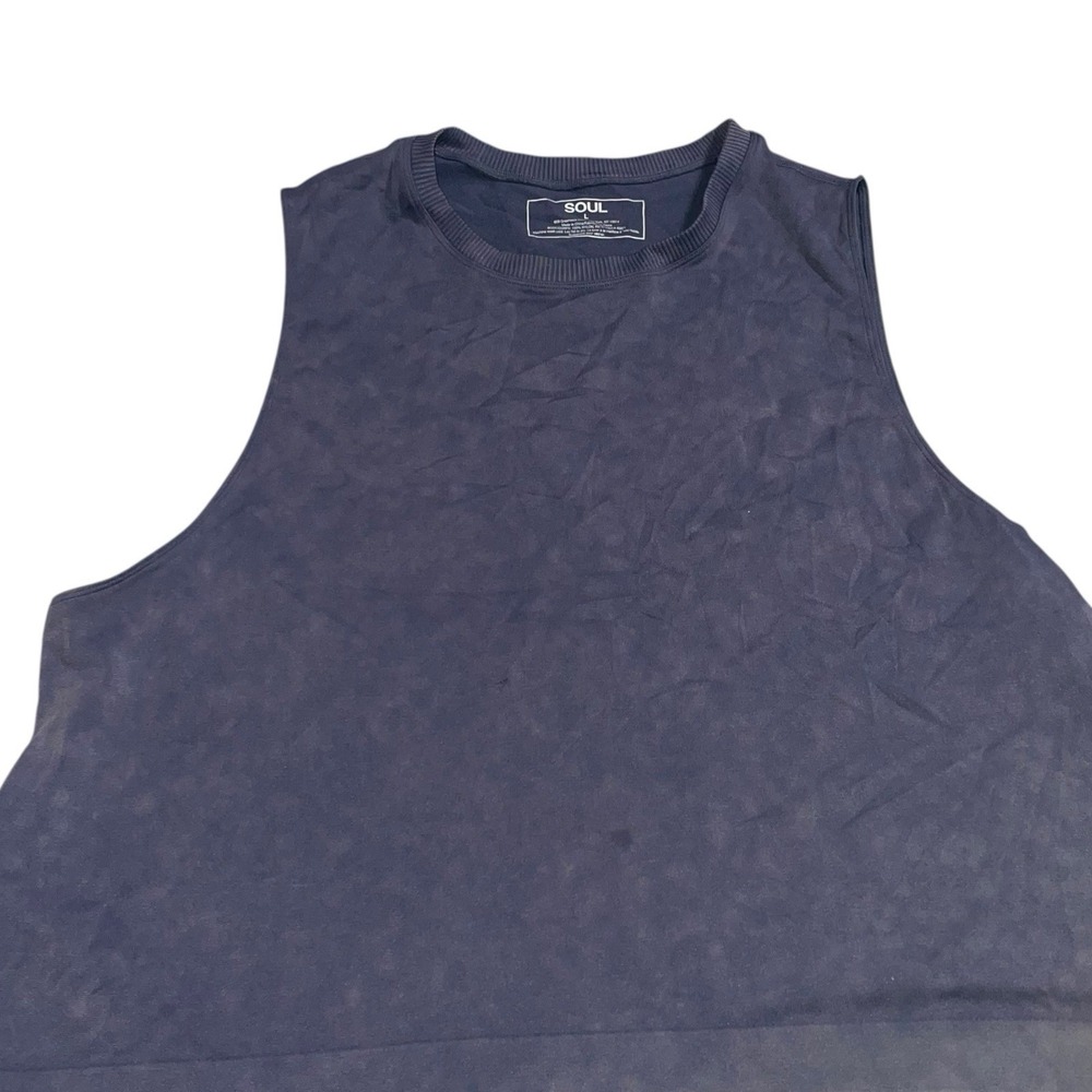 Soul Womens Seamless Crew Neck Sleeveless Pullover Gray Cropped‎ Tank Top Size L